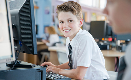 young male student smiling